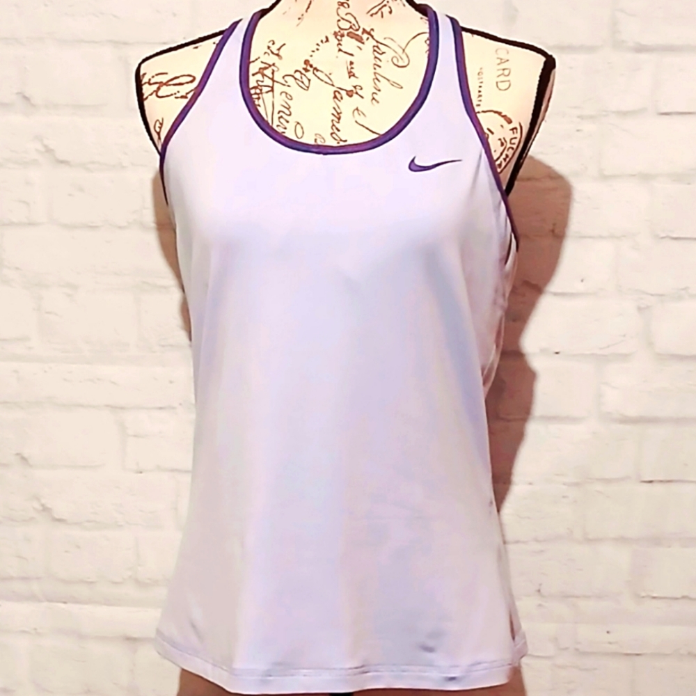 Nike Women's Dri Fit Lavender Racerback Tank, Size L
